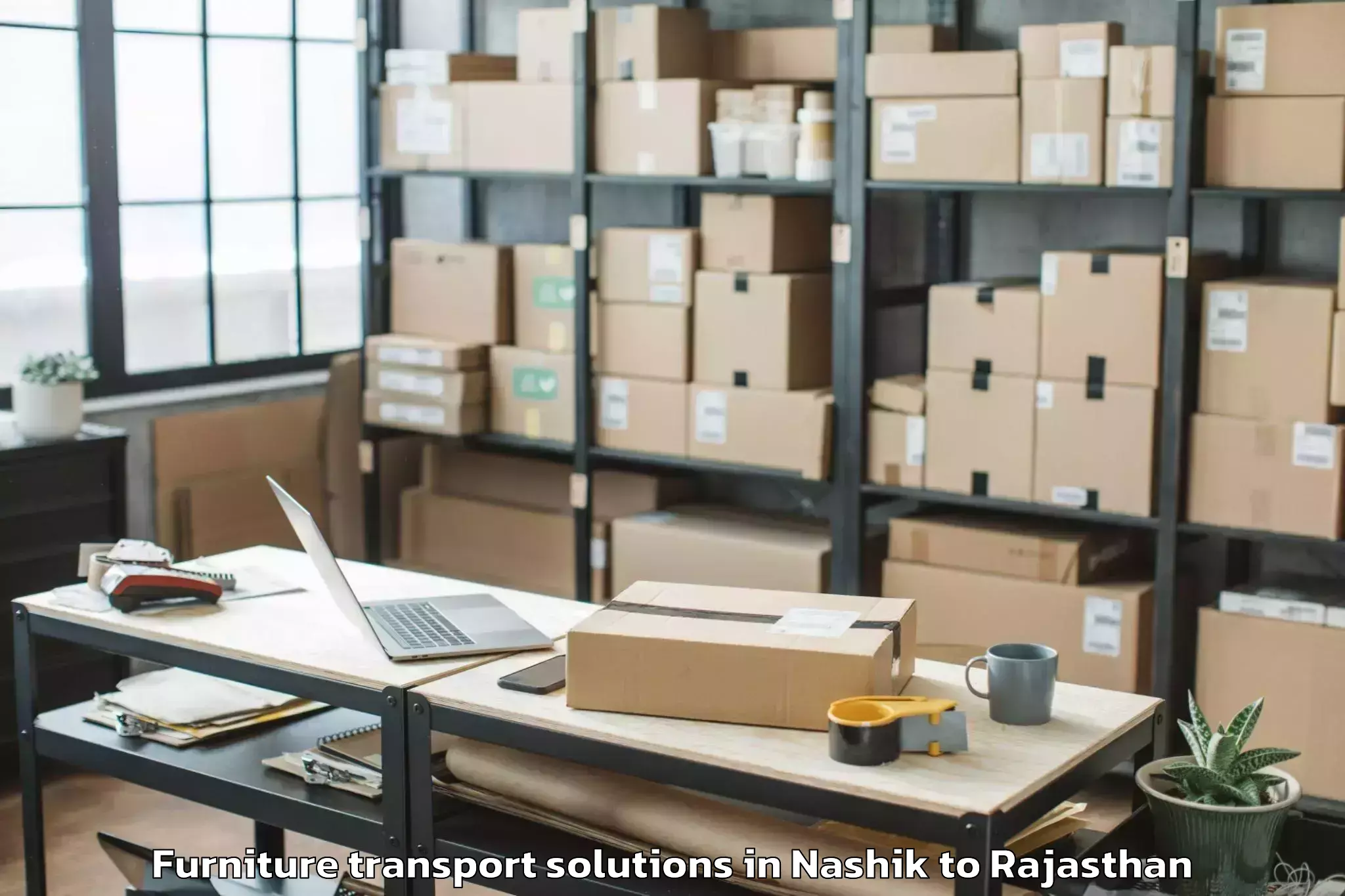 Professional Nashik to Udaypur Furniture Transport Solutions